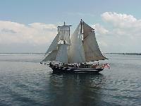 Beautiful Sailboat used for training kid how to sail